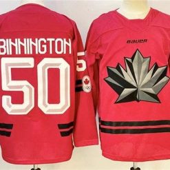 Men's Canada Hockey #50 Connor McDavid Red Stitched Jersey by Hockey David