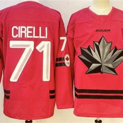 Men's Canada Hockey #71 Anthony Cirelli Red Stitched Jersey by Hockey David