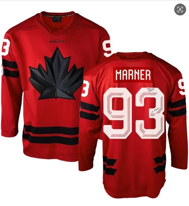Men's Canada Hockey #93 Mitch Marner Red 2026 Olympics Stitched Jersey by Hockey David