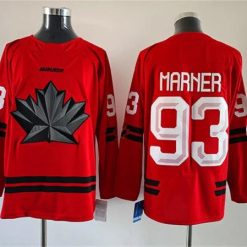 Men's Canada Hockey #93 Mitch Marner Red Stitched Jersey by Hockey David