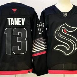 Men's Seattle Kraken #13 Brandon Tanev Black 2026 Alternate Stitched Hockey Jersey by Hockey David