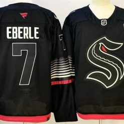 Men's Seattle Kraken #7 Jordan Eberle Black 2026 Alternate Stitched Hockey Jersey by Hockey David