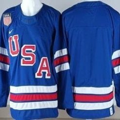 Men's USA Blank Blue 2026 Olympics Hockey Jersey by Hockey David