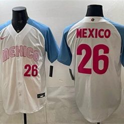 Mexico Baseball #26 Mexico Jersey White 2026 World Baseball Classic Home Stadium Stitched by My Store