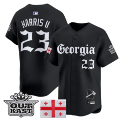 Michael Harris II Jersey #23 Atlanta Braves Georgia Outkast Gothic Stitched by My Store