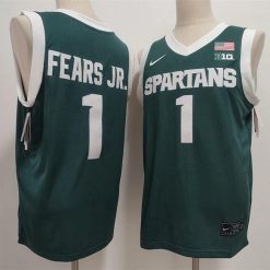 Michigan State Spartans Green #1 Jeremy Fears Jr. Green Stitched Jersey by My store basketball