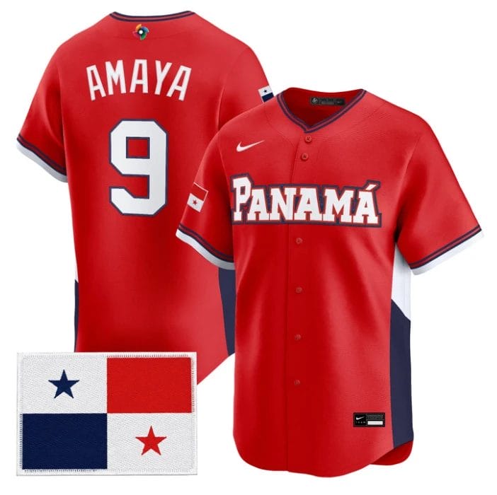 Miguel Amaya Jersey #9 Team Panama 2026 World Baseball Classic Stitched by My Store