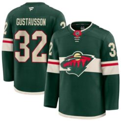 Minnesota Wild #32 Filip Gustavsson Green Home Stitched Hockey Jersey by Hockey David