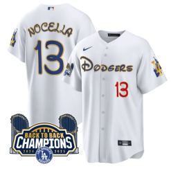 NOCELLA #13 Los Angeles Dodgers White Jersey - All Stitched by My Store