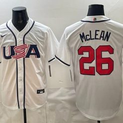 Nolan McLean Jersey #26 USA Baseball 2026 World Baseball Classic Stitched White by My Store
