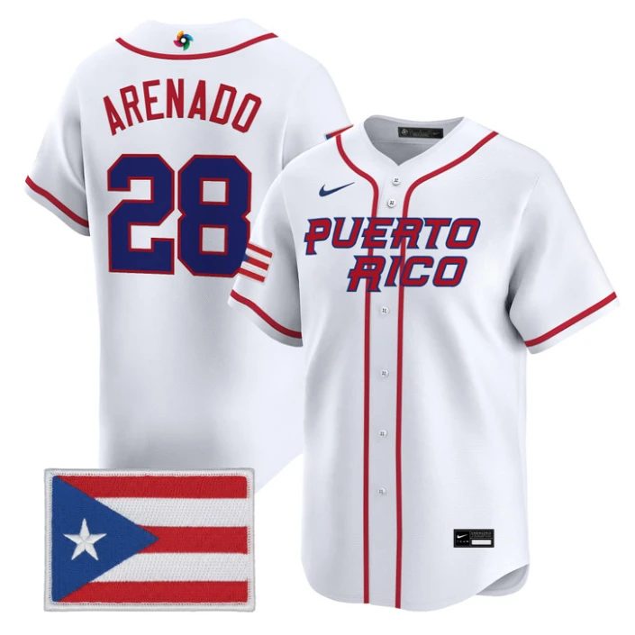 Nolan Arenado Jersey #28 Puerto Rico World Baseball Classic 2026 Stitched by My Store