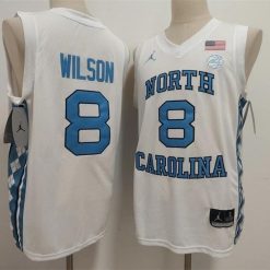 North Carolina Tar Heels #8 Caleb Wilson White Limited College Stitched Jersey by My store basketball