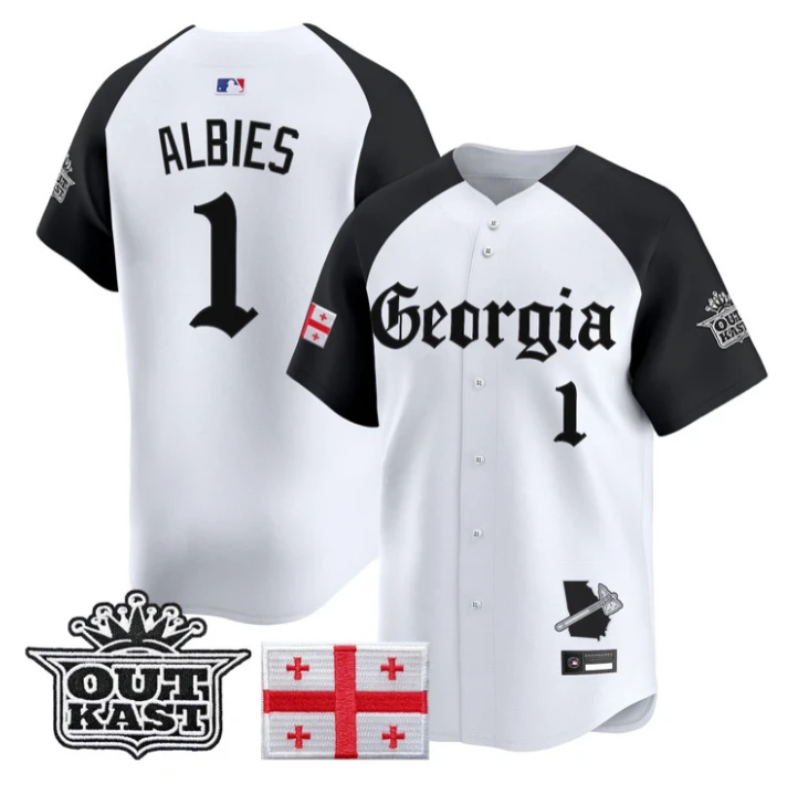 Ozzie Albies Jersey #1 Atlanta Braves Georgia Outkast Gothic Stitched by My Store