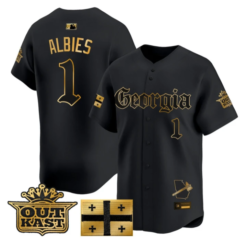 Ozzie Albies Jersey #1 Atlanta Braves Georgia Outkast Gothic Stitched by My Store
