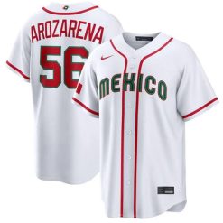 Randy Arozarena Jersey #56 Mexico Team 2026 World Baseball Classic Stitched White by My Store