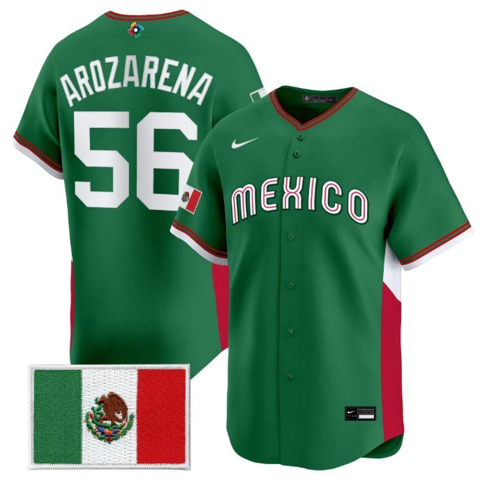Randy Arozarena Jersey #56 Mexico World Baseball Classic 2026 Stitched by My Store