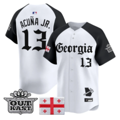 Ronald Acuna Jr Jersey #13 Atlanta Braves Georgia Outkast Gothic by My Store