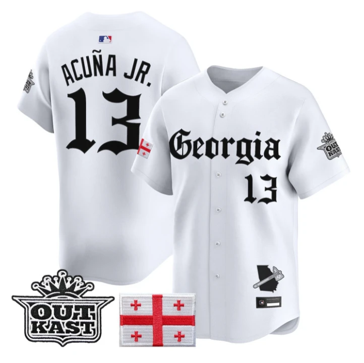 Ronald Acuna Jr Jersey #13 Atlanta Braves Georgia Outkast Gothic by My Store