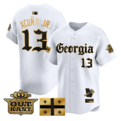Ronald Acuna Jr Jersey #13 Atlanta Braves Georgia Outkast Gothic by My Store