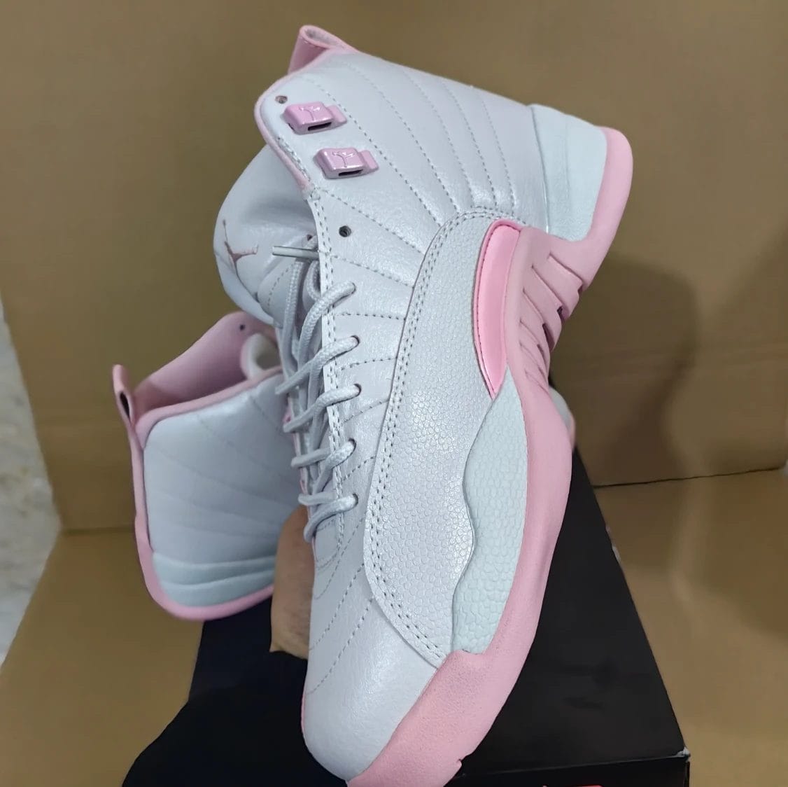 Air Jordan 12 White Pearl Pink Shoes Sneakers by Air Jordan