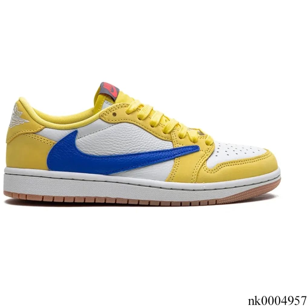 Travis Scott x Air Jordan 1 Retro Low Canary Shoes Sneakers by Air Jordan