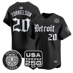 Spencer Torkelson Jersey #20 Detroit Tigers Gothic Edition Vapor Stitched by My Store