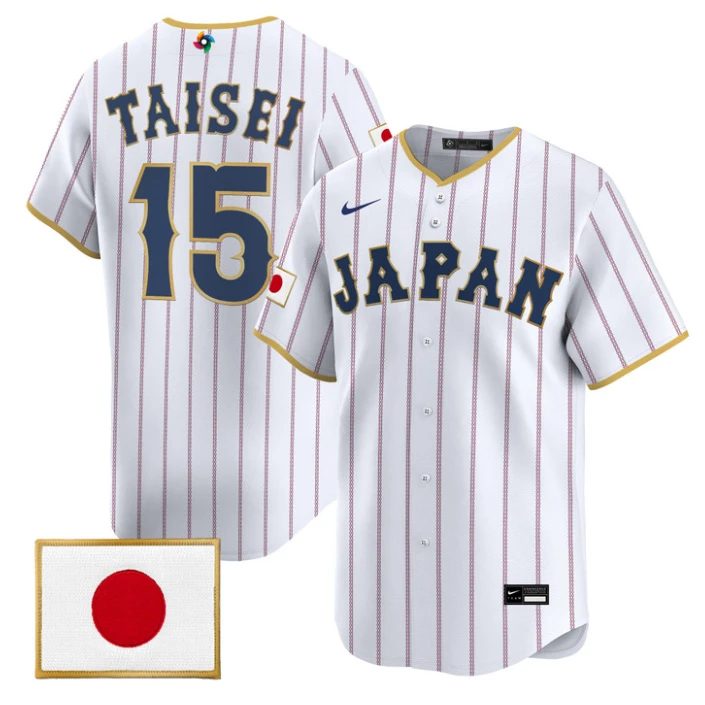 Taisei Ota Jersey #15 Team Japan World Baseball Classic 2026 Stitched by My Store