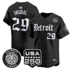 Tarik Skubal Jersey #29 Detroit Tigers Gothic Edition Vapor Stitched by My Store