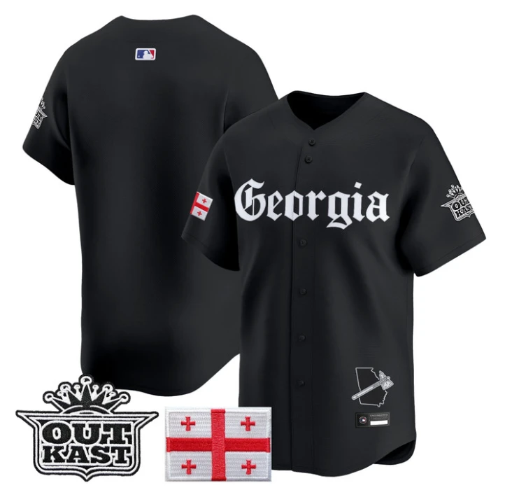 Team Jersey Blank Atlanta Braves Georgia Outkast Gothic Stitched by My Store