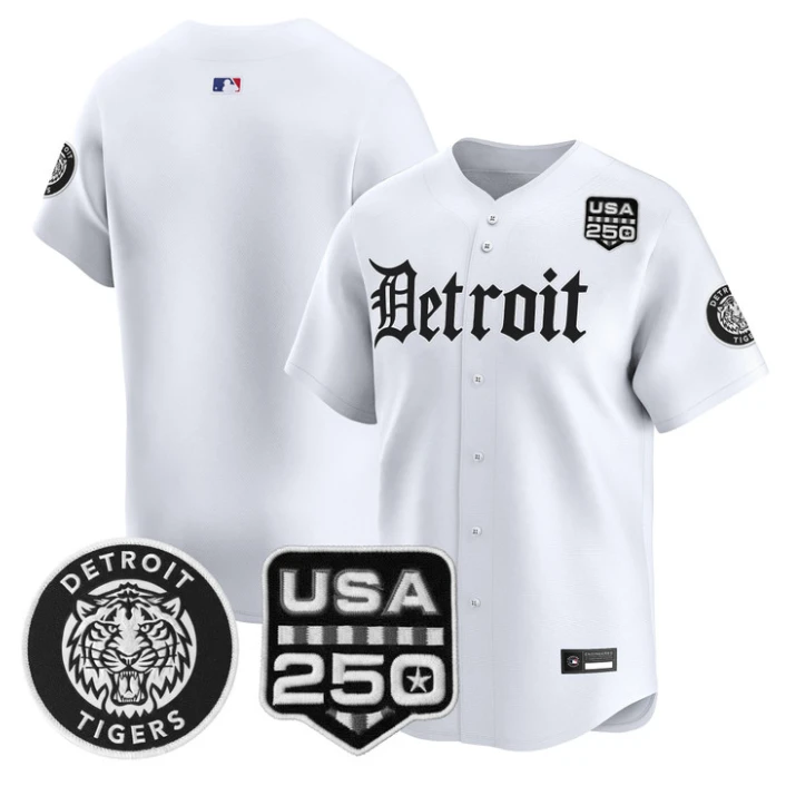 Team Jersey Blank Detroit Tigers Gothic Edition Vapor Limited Stitched by My Store