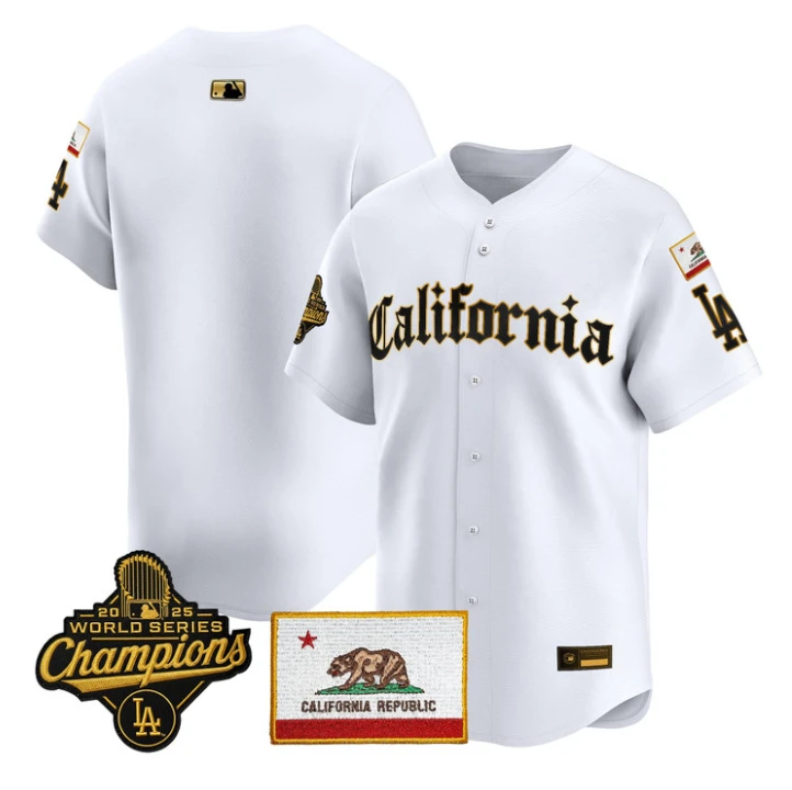 Team Jersey Blank Dodgers California Gothic Edition Stitched by My Store