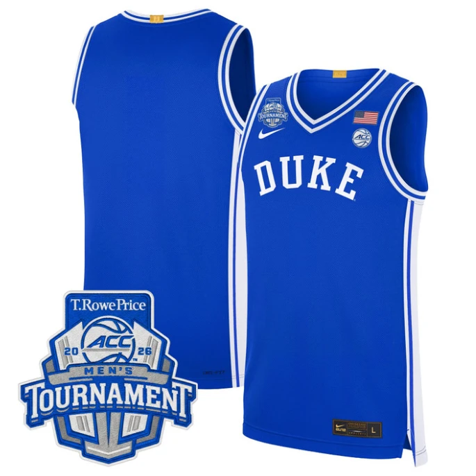 Team Jersey Blank Duke Blue Devils 2026 ACC Tournament Stitched by My store basketball
