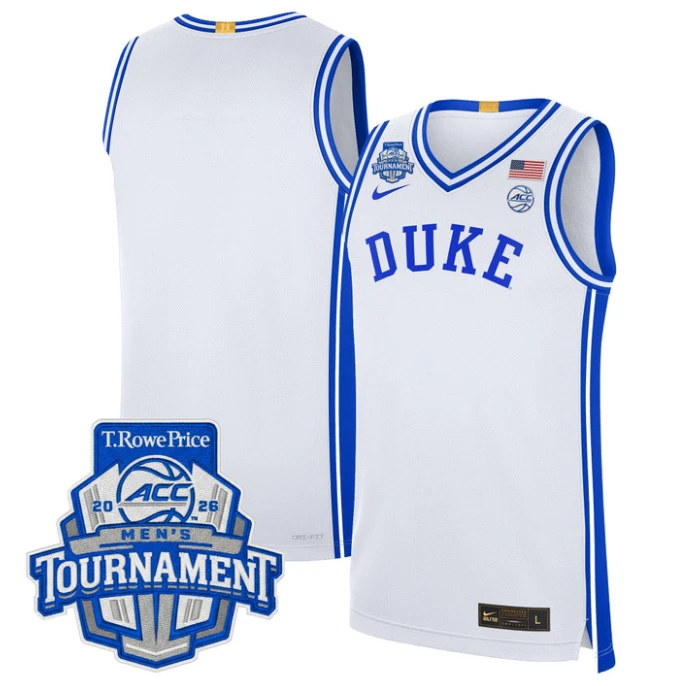 Team Jersey Blank Duke Blue Devils 2026 ACC Tournament Stitched by My store basketball