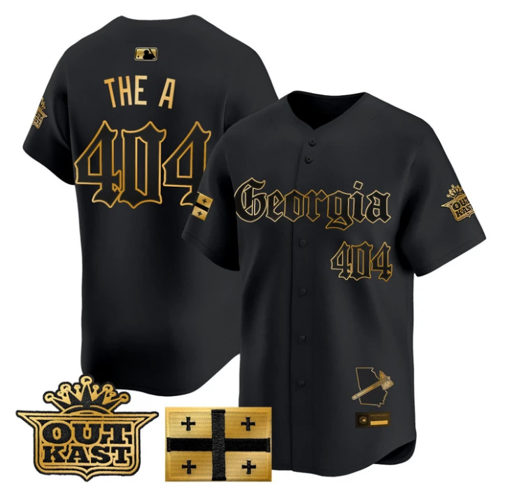 The A Jersey #404 Atlanta Braves Georgia Outkast Gothic Stitched by My Store