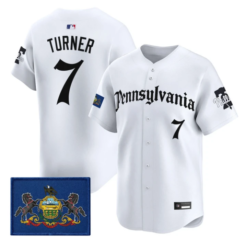 Trea Turner Jersey #7 Phillies Pennsylvania Gothic Edition Stitched by My Store