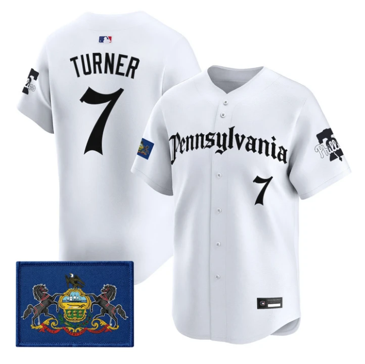 Trea Turner Jersey #7 Phillies Pennsylvania Gothic Edition Stitched by My Store