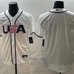 USA Baseball Jersey Blank White 2026 World Baseball Classic Home Stadium Stitched by My Store