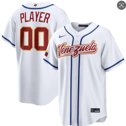 Venezuela Baseball Jersey Active Player Custom White 2026 World Baseball Classic Home Stadium Stitched by My Store