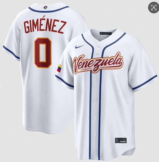 Venezuela Baseball #0 Andrés Giménez Jersey White 2026 World Baseball Classic Home Stadium Stitched by My Store