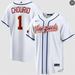 Venezuela Baseball #1 Jackson Chourio Jersey White 2026 World Baseball Classic Home Stadium Stitched by My Store