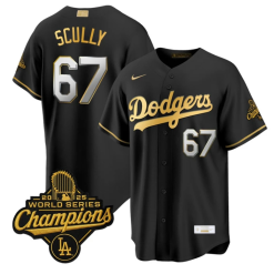 Vin Scully Jersey #67 Dodgers Gold Collection Premier Stitched by My Store