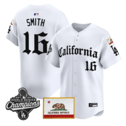 Will Smith Jersey #16 Dodgers California Gothic Edition Stitched by My Store