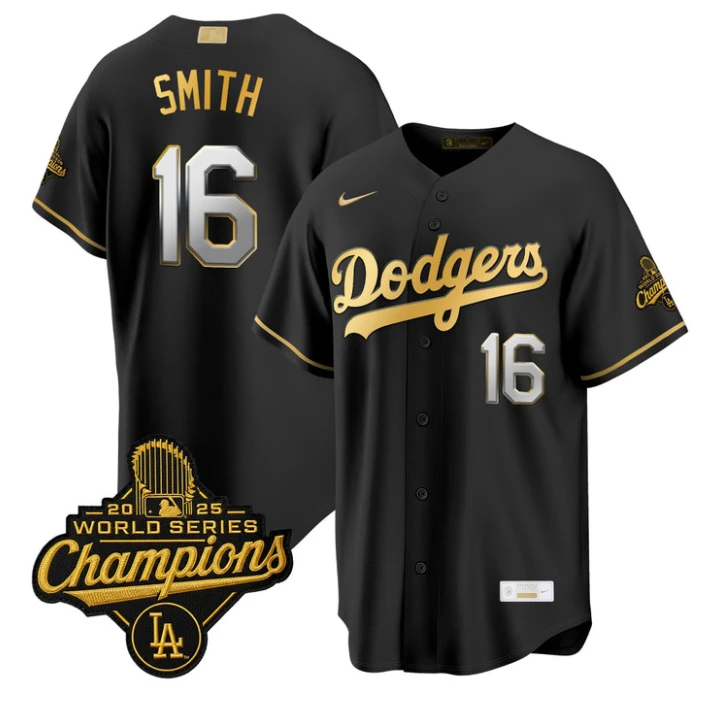 Will Smith Jersey #16 Dodgers Gold Collection Premier Stitched by My Store