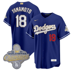 Yamamoto Jersey #18 Dodgers Gold Collection Premier Stitched by My Store