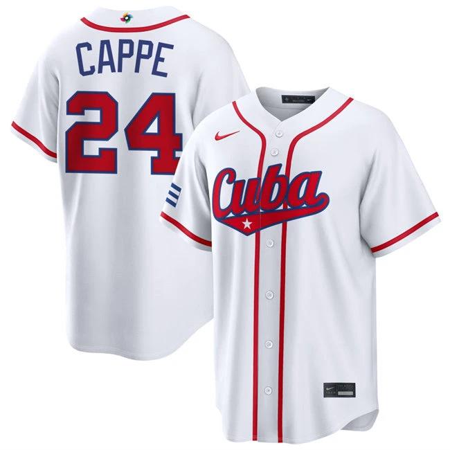 Yiddi Cappe Jersey #24 Cuba Team 2026 World Baseball Classic Stitched White by My Store