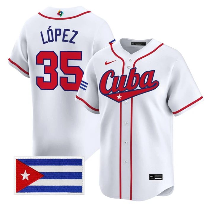 Yoan López Jersey #35 Cuba World Baseball Classic 2026 Stitched by My Store