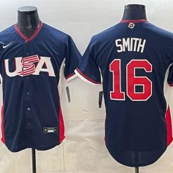 Will Smith Jersey #16 USA Baseball 2026 World Baseball Classic Stitched Navy by My Store