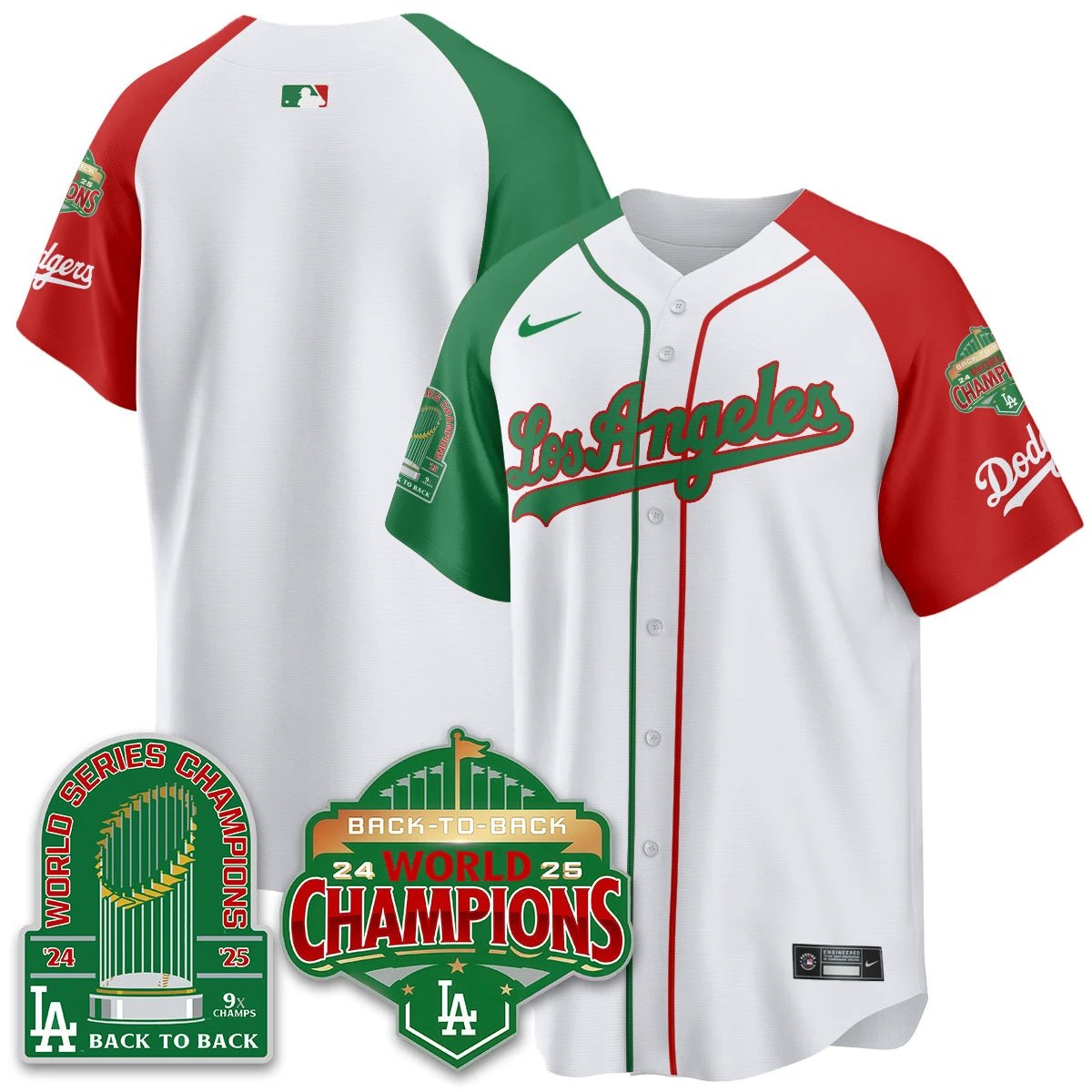 LAD Mexico Vapor Limited Jersey - 9x & B2B Champs - All Stitched by Los Angeles Dodgers