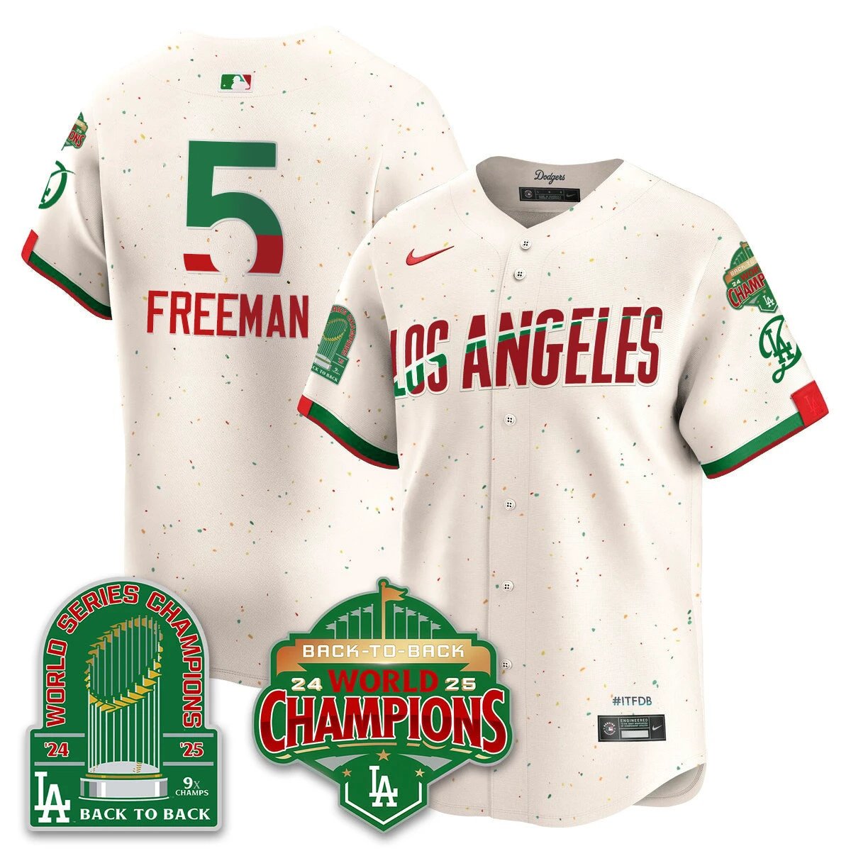 LAD Mexico Vapor Limited Jersey - 9x & B2B Champs - All Stitched by Los Angeles Dodgers
