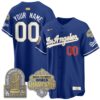 CUSTOM LAD Gold Collection Vapor Limited Jersey - 9x & B2B Champs - All Stitched by Los Angeles Dodgers